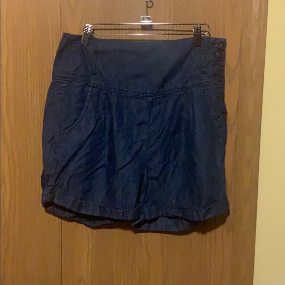 New navy blue high waist shorts